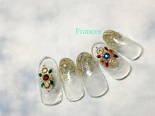 フランセス(Frances)/ラメグラデ×ストーンアート