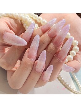 ティアリーネイル コレットマーレ店(Tiary Nail)/長さだし+ラメグラ14300円