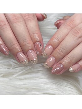 ラズライト(Laslight)/キラキラフレンチネイル