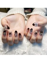 ソワ(sowa)/黒グラデーション★デカパーツ