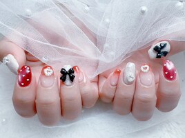 バレンタインネイル