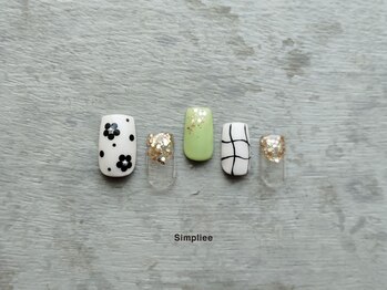 シンプリー ネイルアンドアイラッシュ 祖師谷大蔵店(Simpliee Nail&Eyelash)/【ハンド】チェックネイル