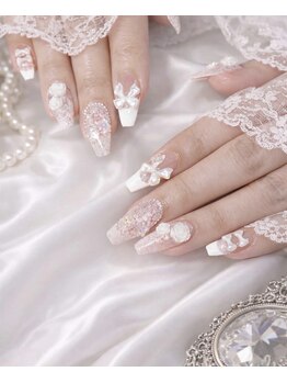 MIネイルサロン 池袋【チップ/長さだし/持ち込み/パラジェル】/持ち込みやり放題/リボン