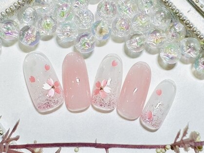 ネイル アンド アイラッシュ虹の写真