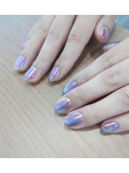 ネイルパキラ(nail pachira)/マーブルミラーネイル