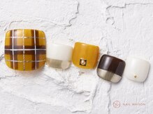 ネイルメゾン 池袋店(NAIL MAISON)/マスタードチェック秋￥11000