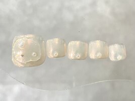 オーロラぷっくりネイル