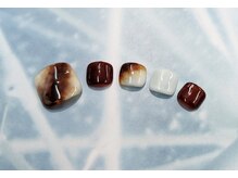 ネイルパキラ(nail pachira)/フット☆カフェオレネイル
