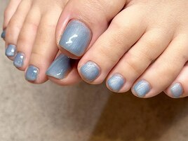 ぷるマグブルーフットネイル☆