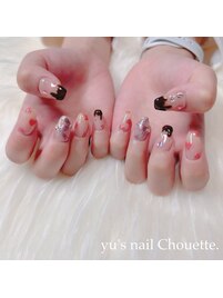 バレンタインネイル