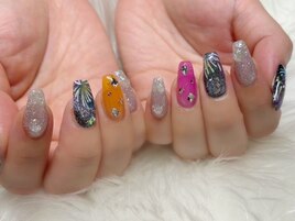 花火ネイル/ニュアンスネイル