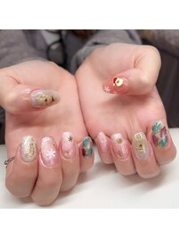 可愛いクリスマスネイル