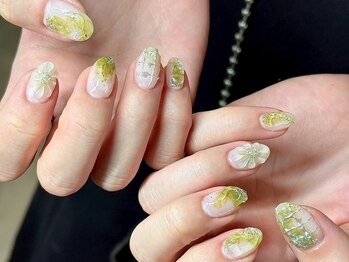 ヌル ネイル 堀江(NURU NAIL HORIE)/ブルべフラワーニュアンス☆