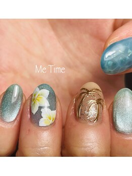 ミータイム(Me Time)/プルメリア&ヤシ*夏ネイル