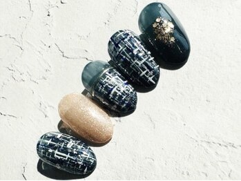 フレイムス アイラッシュ アンド ネイル(FRAMES)/ツイードネイル♪