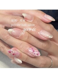 ドライフラワーを使って♪