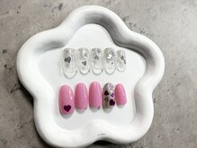 バレンタインネイル