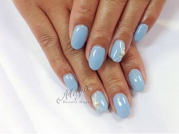 ネイルサロン ビューティーマジック 川口店/ 爽やかブルーネイル