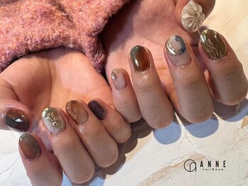 アンネ 梅田 GRACE店(ANNE)/ぷっくりフラワーネイル