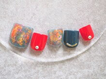 ネイルサロン ブランシュール(Nail Salon Blancheur)/フット　ゴールドホイル