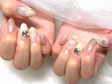 ネイルサロンブリス(nail salon Bliss)/☆上品で可愛い！薔薇ネイル☆