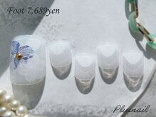 プラスネイル 池袋西口店(PLUS NAIL)/(1692)ホワイトフラワーネイル