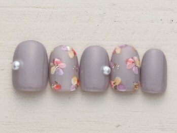 ノーネイル 大宮(NO NAIL)/ニュアンス秋フラワー　￥4990