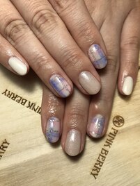 ～パステルチェックネイル～