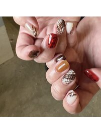 バレンタインネイル