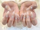 グラデ×オーロラストーンネイル