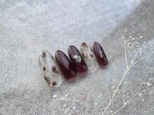 ネイルサロン イントゥ(into_)/ブラウン アニマル　ミラー