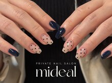 ミディール(mideal)/シンプルネイビードットデザイン