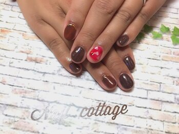 ネイルコテージ(Nail cottage)/バレンタイン風ネイル