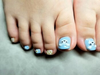 シュガーネイル(sugar nail)/クレヨンしんちゃんのしろネイル