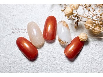 バブル シュガー バイ ネイルクローネ(bublle sugar by.nail crone)/ニュアンスホワイトネイル