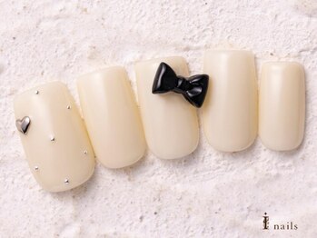 アイネイルズ 横浜WEST店(I-nails)/リボンハートスタッズ7480円
