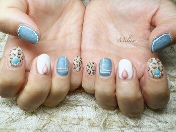 ミリュウ(Milieu)/デニムレオパード