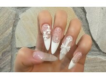 ネイルアンドアイラッシュスタジオ シュシュ(chouchou)/クロスモールド×レースフレンチ