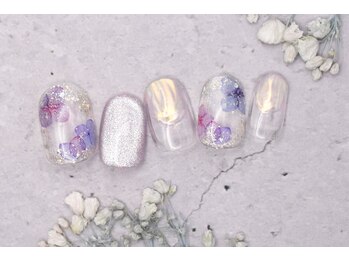 ネイルサロンプリッシュ 横浜店(prish)/6月号 6000円 紫陽花 マグ