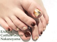 アース コアフュールボーテ 新潟中野山店 (EARTH Coiffure beaute')/大理石フットネイル ￥7500
