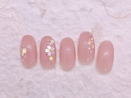 桜シンプルネイル