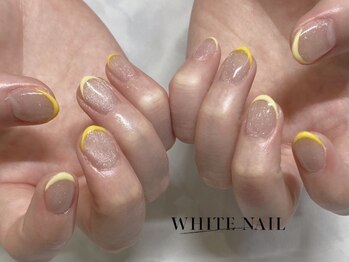 ホワイトネイル(WHITE NAIL)/スキニーフレンチ/フレンチ