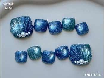 ファストネイル 高田馬場店(FAST NAIL)/*大人気*深海×マーメイドネイル