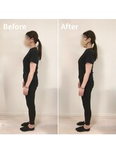 ラブレ 女性専用パーソナルトレーニングジム(Labre)/姿勢改善：ピラティス50分の変化