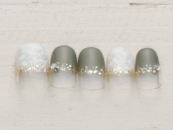 ノーネイル 大宮(NO NAIL)/レースフレンチ　￥4990