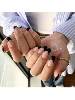 クリア(Clear)/黒フレンチ