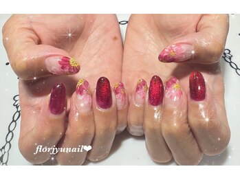 フロージュ ネイル(florjyu nail)/秋桜nail