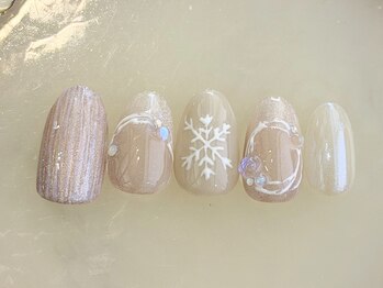 雪の結晶ネイル