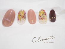 ネイルクローゼット(Nail Closet)/1０月 designドライフラワー