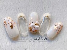 ネイルアトリエルカ(nail atelier LUCA)/S-19 大人ホワイトパールネイル